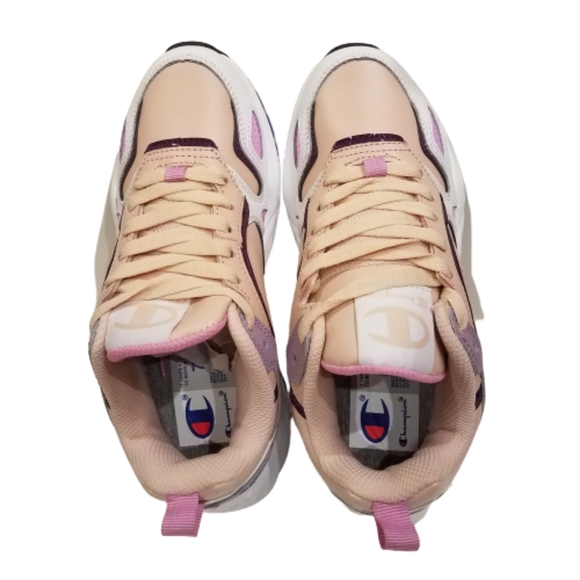 Champion NXT Low Top Shoes Tan White Purple 7.5 - Picture 2 of 8